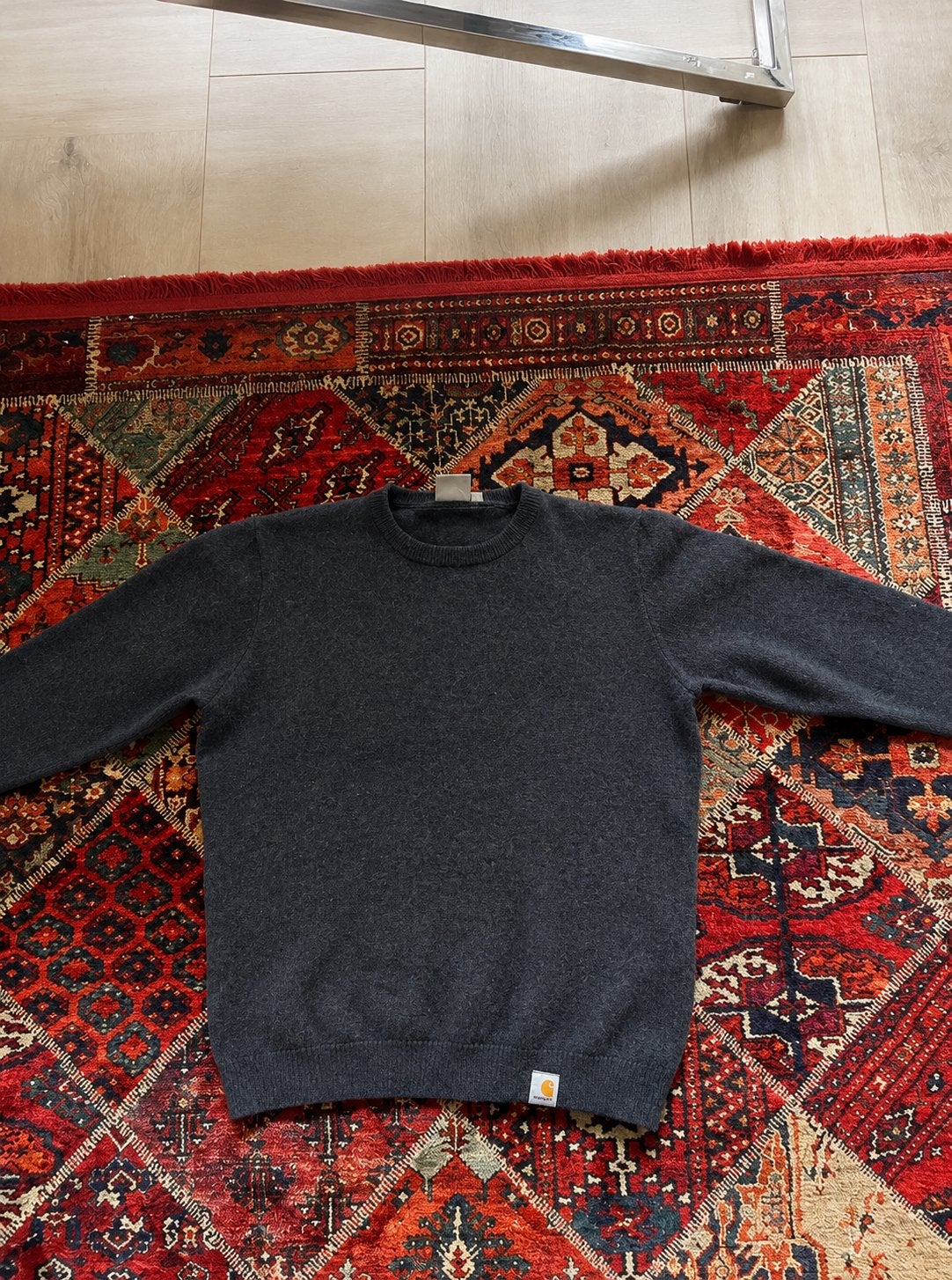 Carhartt WIP trui in donkergrijs - Maat M, Ophalen of Verzenden, Zo goed als nieuw, Maat 48/50 (M), Grijs