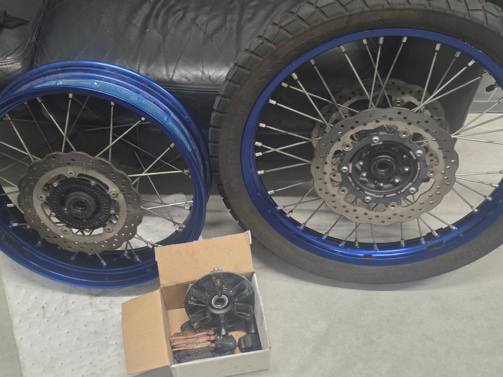 Complete Originele Wielset Blauw Yamaha Ténéré 700, Motoren, Onderdelen | Yamaha, Ophalen, Gebruikt