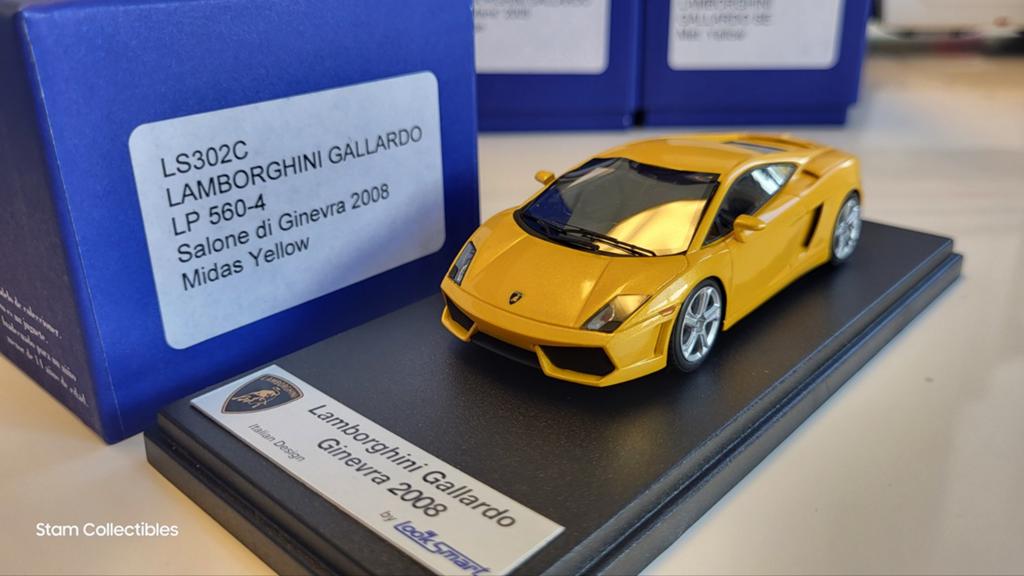 Looksmart LS302C Lamborghini Gallardo LP-560-4 Geneva Yellow, Overige merken, Auto, Ophalen of Verzenden, Zo goed als nieuw