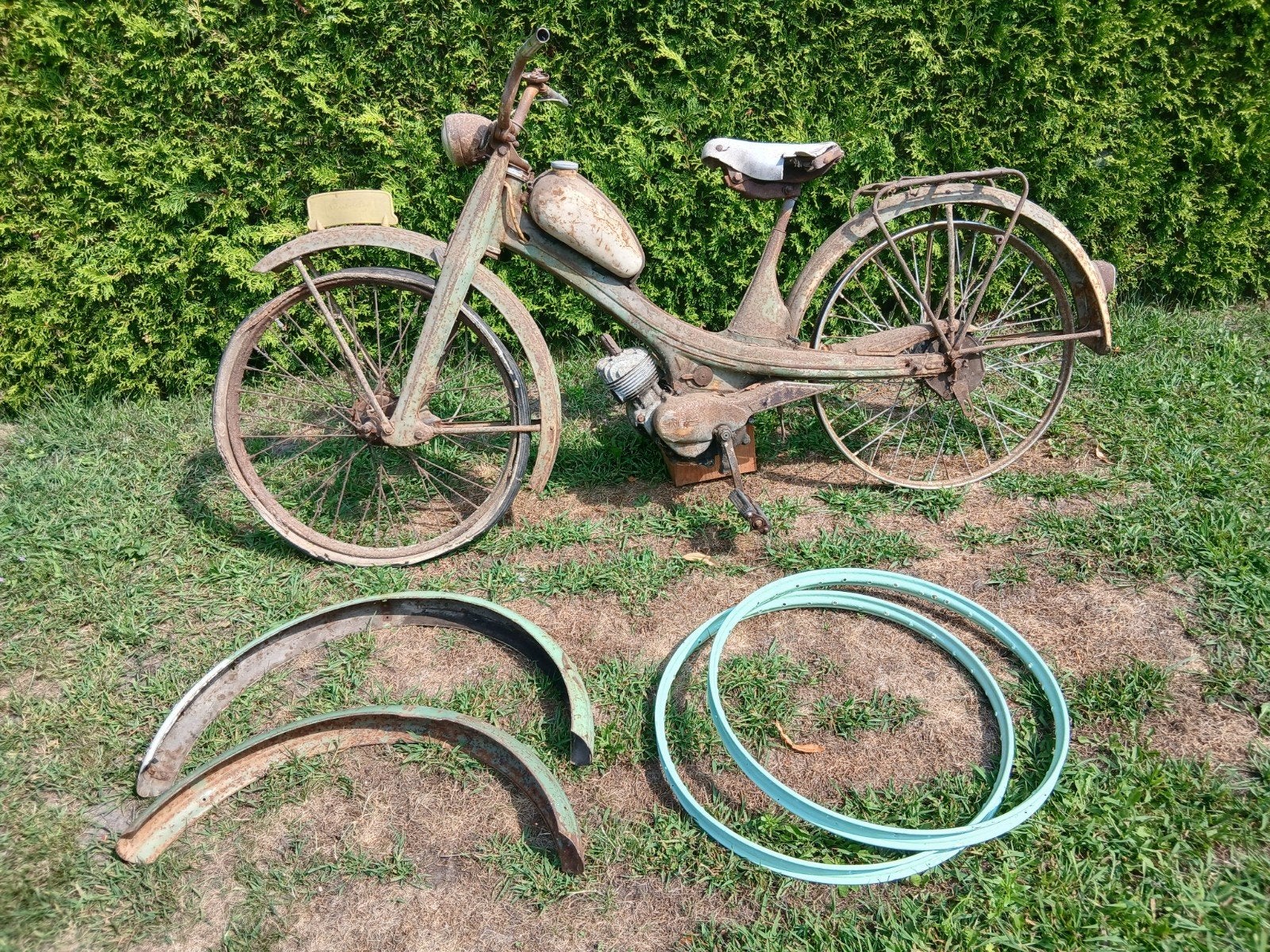 nsu quickly eerste generatie voor in de mancave of resto., Fietsen en Brommers, Brommeronderdelen | Oldtimers, Ophalen, Gebruikt