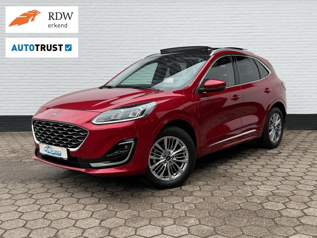 Ford KUGA 2.5 PHEV Vignale l PANO l ACC l LEDER l B&O l HUD!, Auto's, 14 kWh, Gebruikt, 4 cilinders, Verwarming stoelen achter