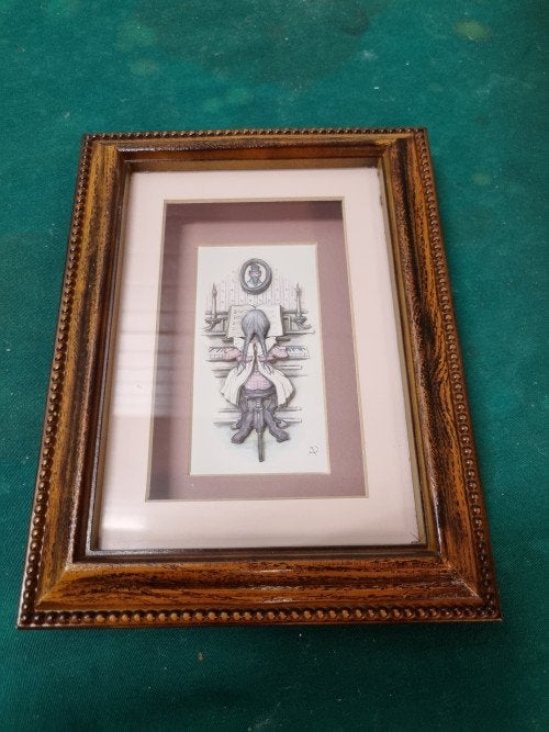 schilderij 3d meisje achter piano papier, Ophalen of Verzenden, 'T Olde Gre-j, Info@toldegrej.nl, Endepoelstraat 20f Didam