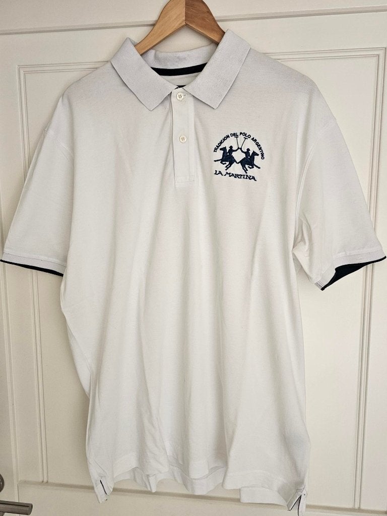 La Martina polo wit XXL, Wit, Overige maten, Ophalen of Verzenden, Gedragen