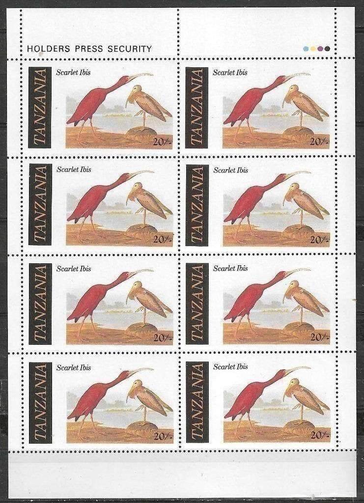 Tanzania 1986 - Yvert 8 x 279 - Vogels van Audubon (PF), Verzenden, Tanzania, Postfris