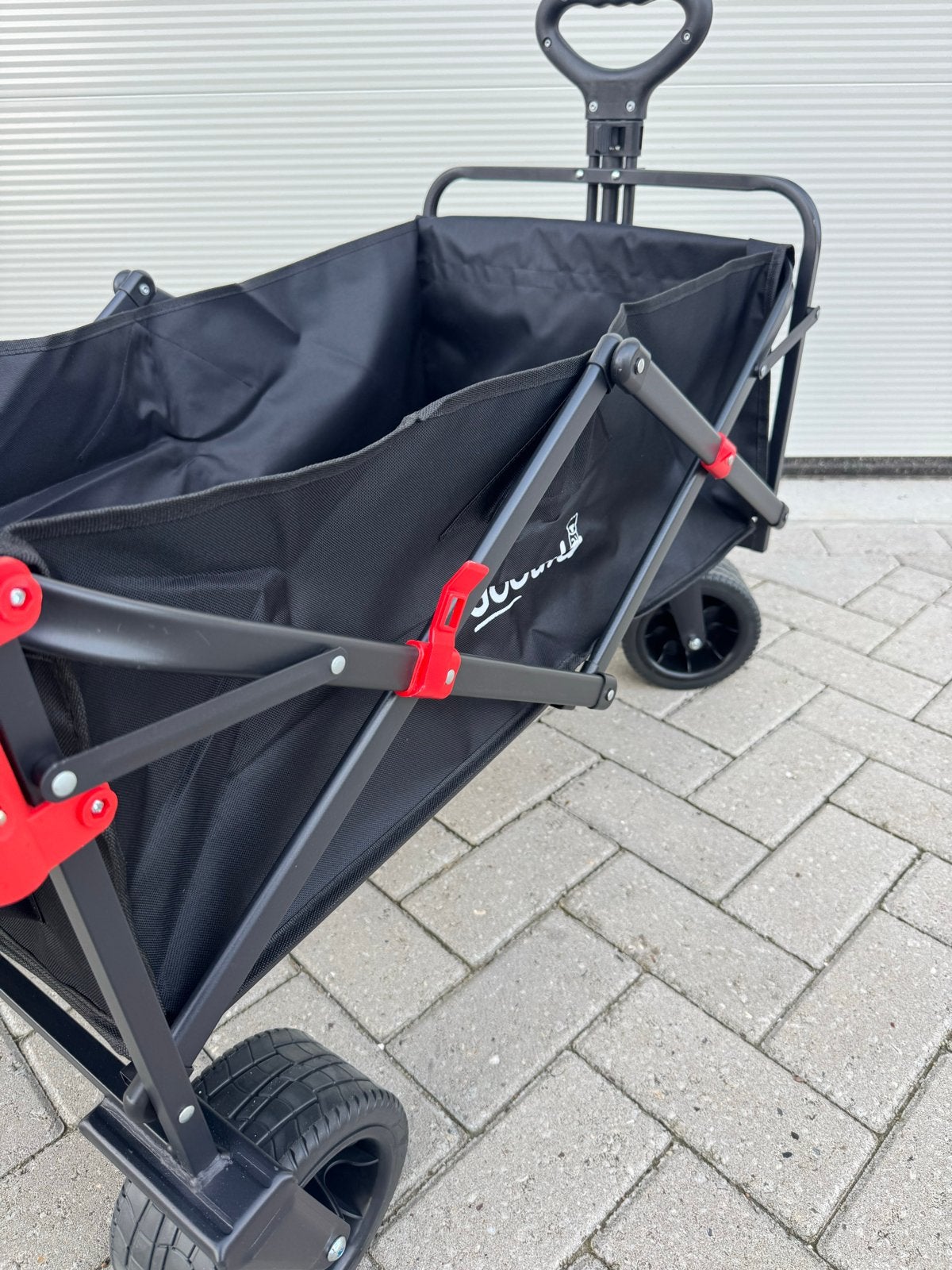 Opvouwbare bolderkar  - Zwart/Rood, Ophalen of Verzenden, Opvouwbaar, Zo goed als nieuw