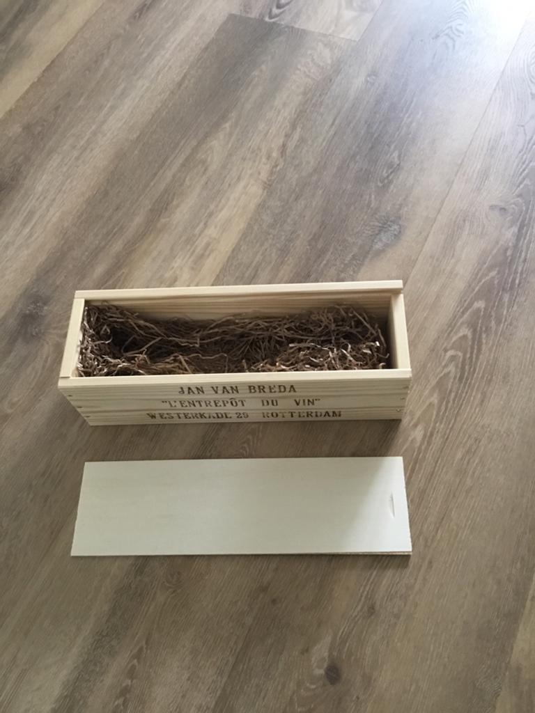 Wijn kist voor een fleswijn, Ophalen of Verzenden, Zo goed als nieuw