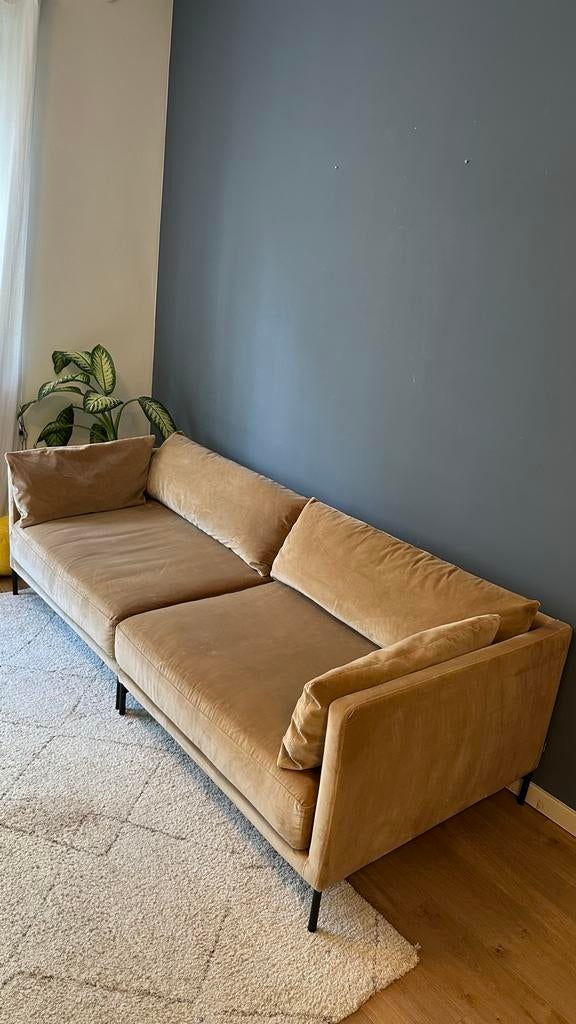 SOFACOMPANY Camel Velvet Sofa, 2 Modules, Huis en Inrichting, Ophalen, Driepersoons, 75 tot 100 cm, Zo goed als nieuw