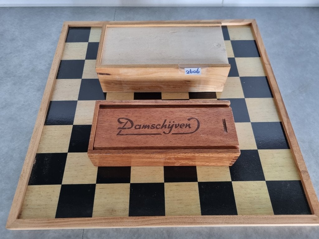 Schaakspel Damspel dambord  schaakbord, Een of twee spelers, Ophalen of Verzenden, Zo goed als nieuw