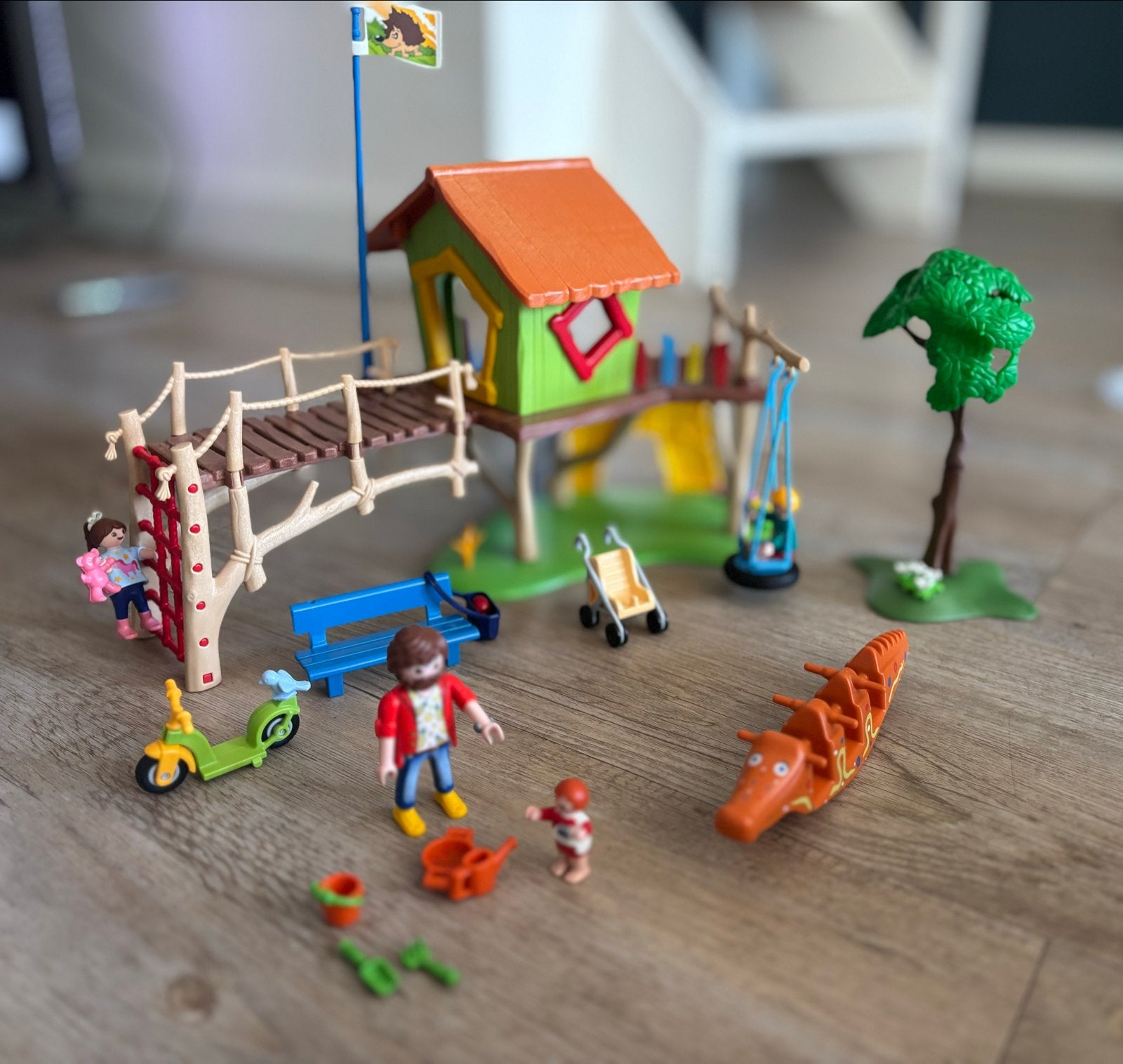 Playmobil 70281 Boomhut met glijbaan en accessoires, Gebouw, Complete set, Ophalen of Verzenden, Zo goed als nieuw