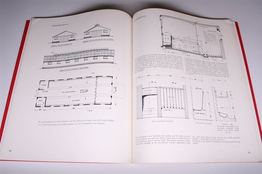 Doelmatige Friese Boerderijen [1961] — Veel bouwtekeningen, Boeken, Ophalen of Verzenden, Gelezen