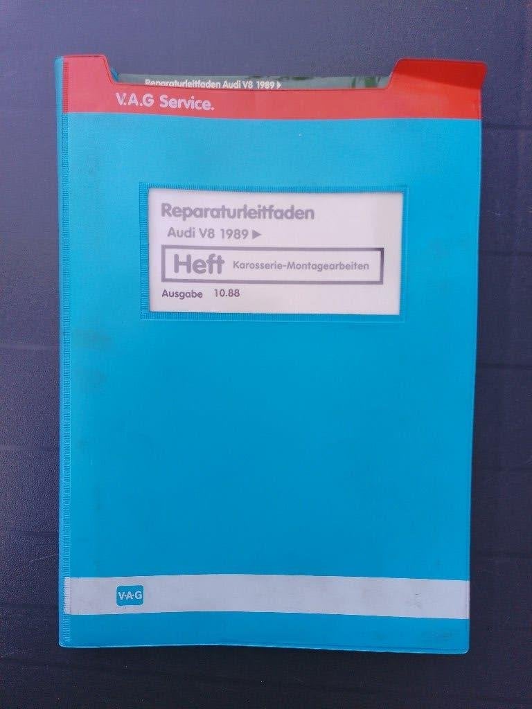 Audi V8 dealer werkplaatsboek Carrosserie werkzaamheden, Ophalen of Verzenden, Gelezen, Audi