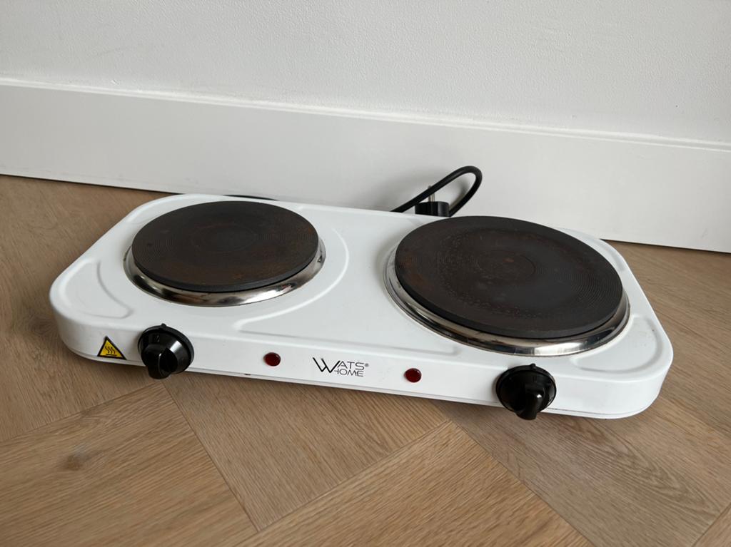 Elektrisch kookplaat 2 pits, Ophalen, Gebruikt, 3 kookzones of minder, Vrijstaand