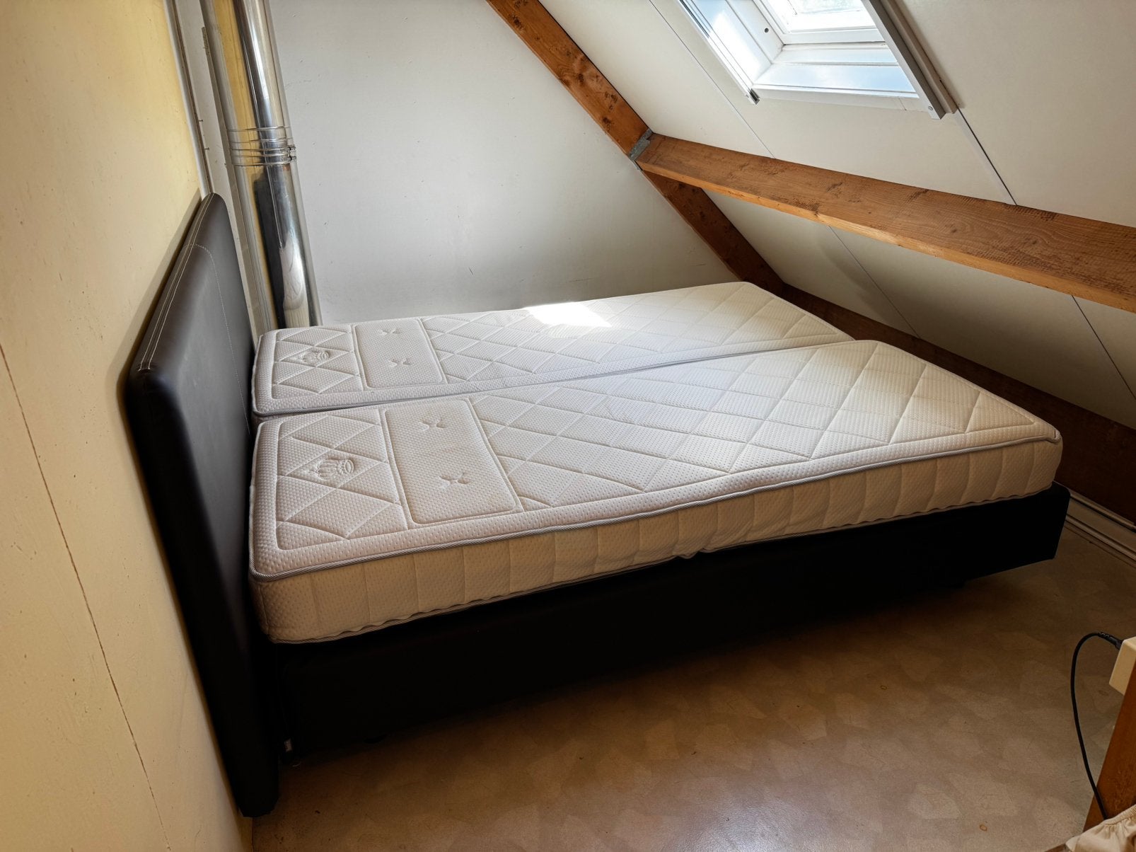 Auping Original Boxspring met Maestro matrassen 160x200cm, Huis en Inrichting, Ophalen, Gebruikt, Zwart, Tweepersoons