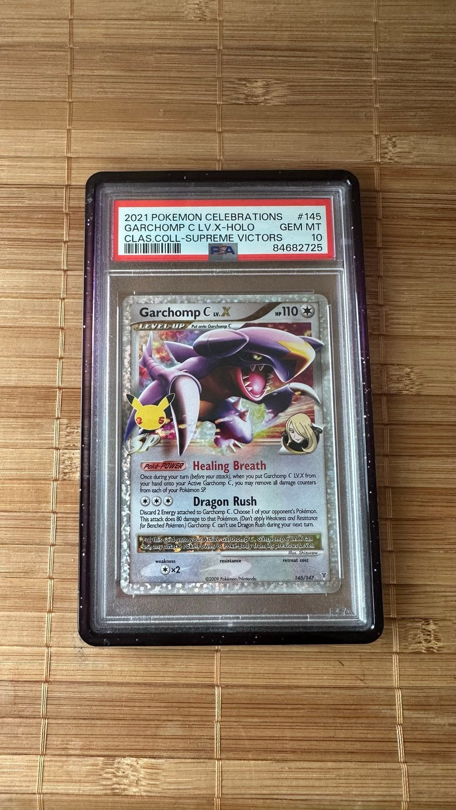 Pokémon Celebrations Garchomp C lvl.X holo PSA 10, Ophalen, Foil, Nieuw, Losse kaart