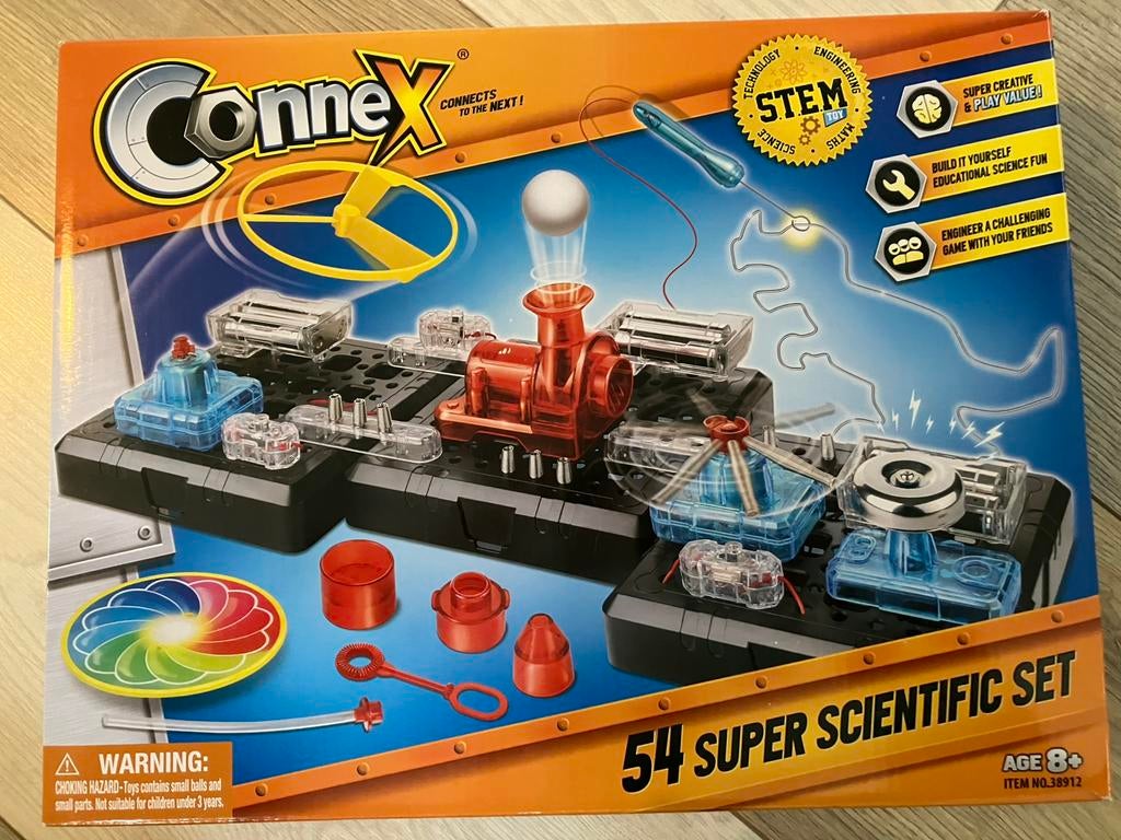 Connex super scientific set met 54 proefjes elektra Science, Kinderen en Baby's, Speelgoed | Educatief en Creatief, Ophalen of Verzenden
