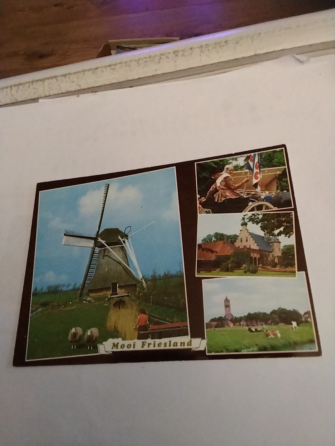 Oude Ansichtkaart Mooi Friesland Molen Marsum Sloten, Ophalen of Verzenden, 1980 tot heden, Gelopen, Friesland