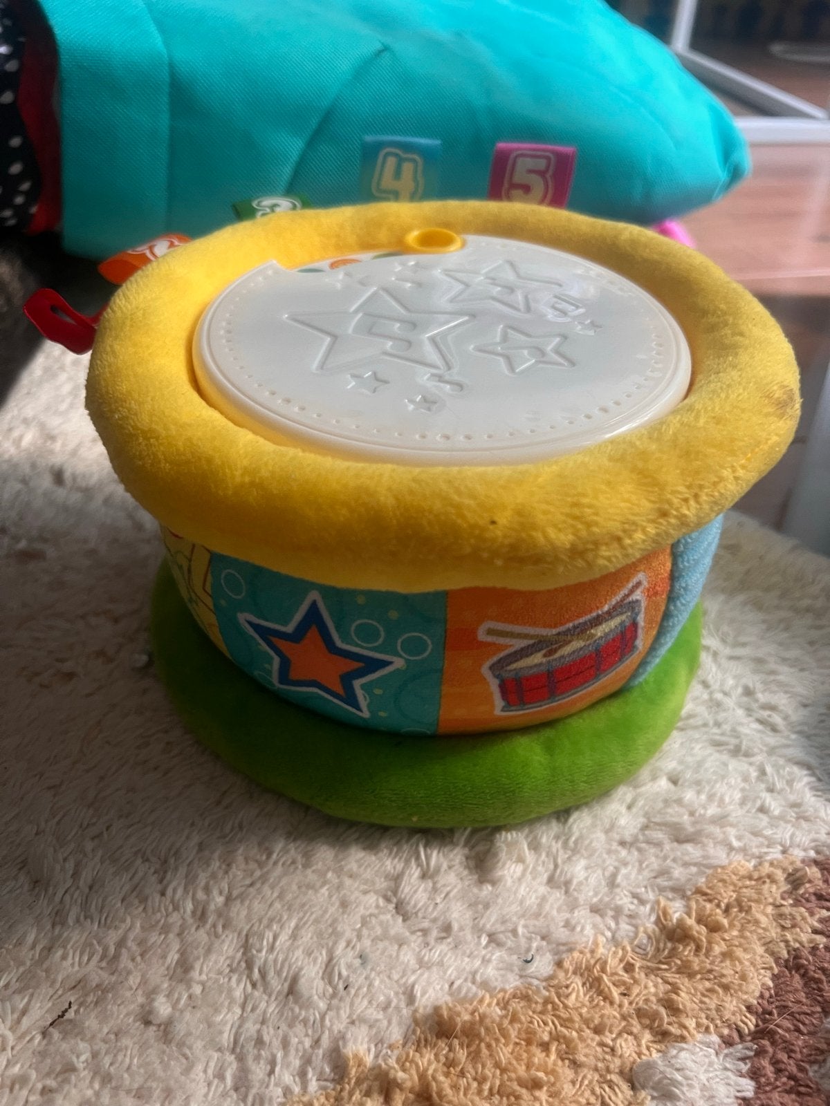 Vtech pluchen lichtjestrommel, Kinderen en Baby's, Speelgoed | Babyspeelgoed, Gebruikt, Overige typen, Met licht, Ophalen of Verzenden