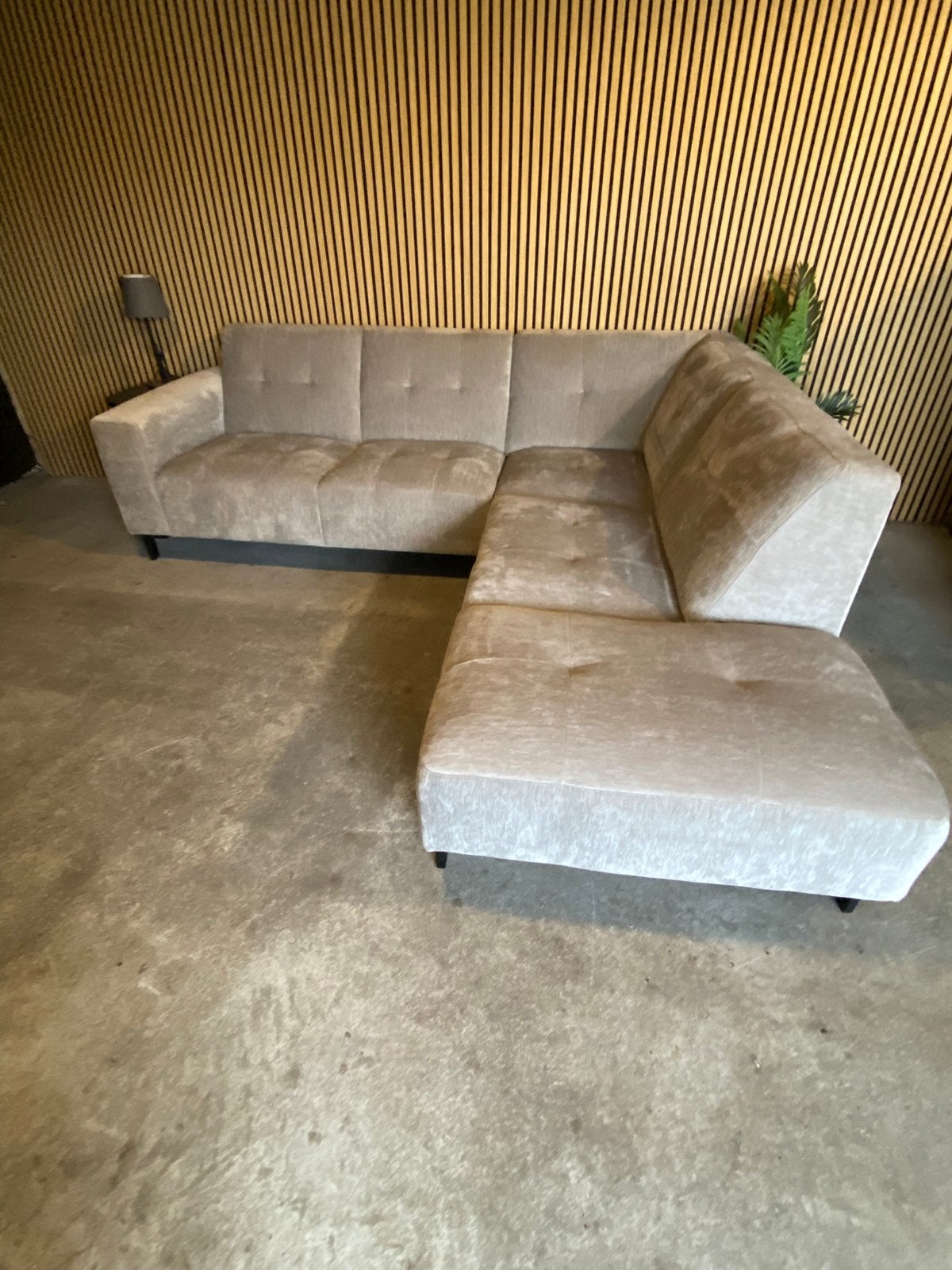 !!ACTIE!! GROEN/GRIJZE MET WITTE TINTEN HOEKBANK