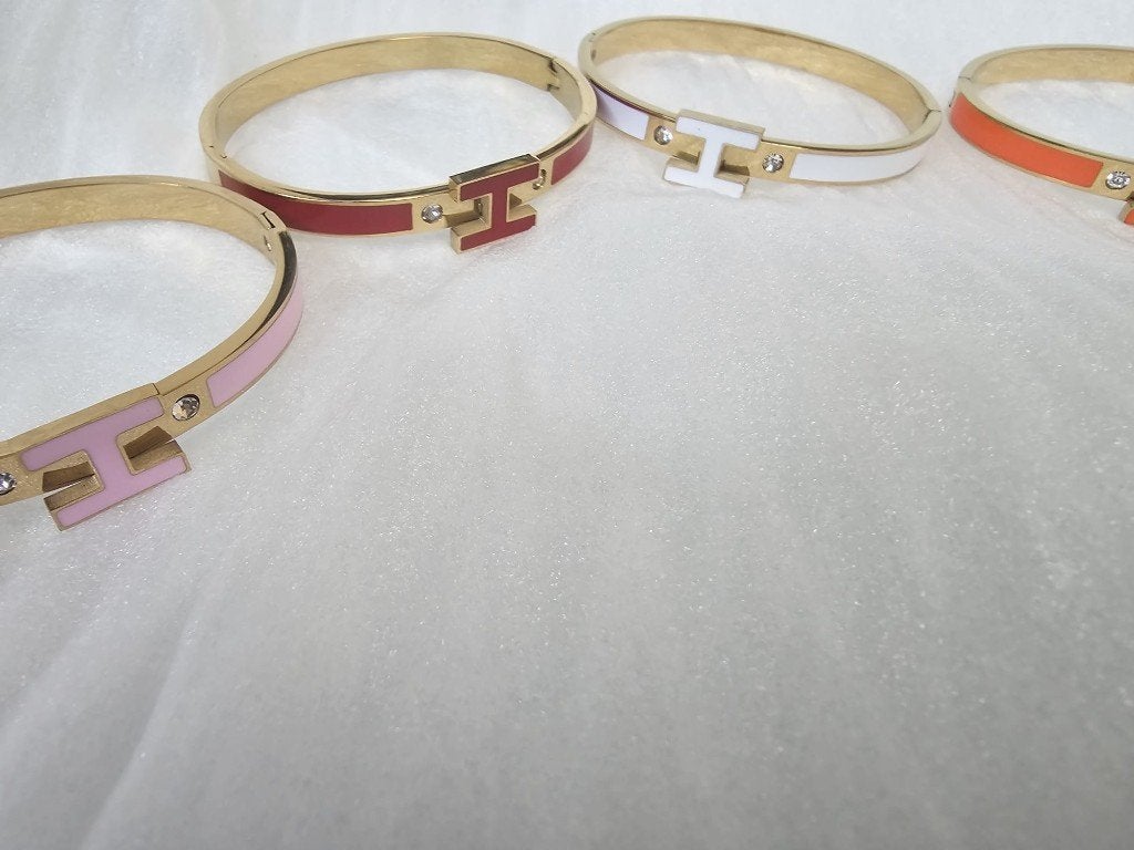 Vergulde roestvrijstalen waterdichte armbanden, Met kristal, Staal, Nieuw, Ophalen of Verzenden