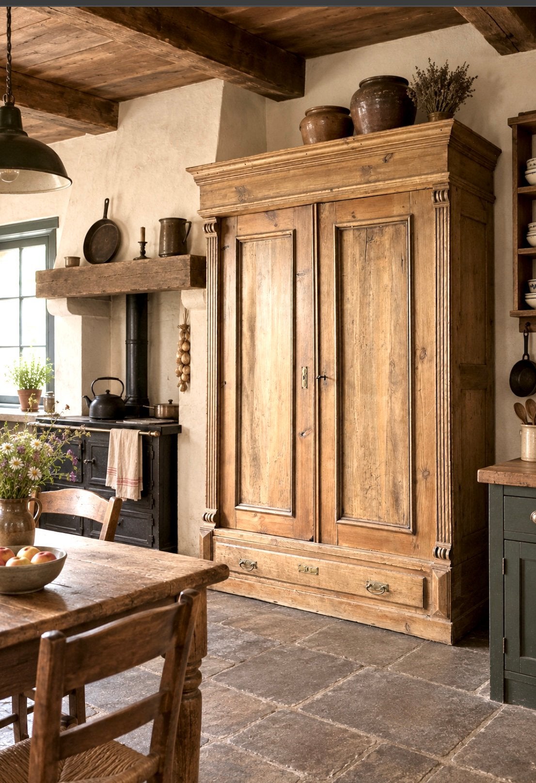 *Antieke oud grenen landelijke brocante kast*, Ophalen