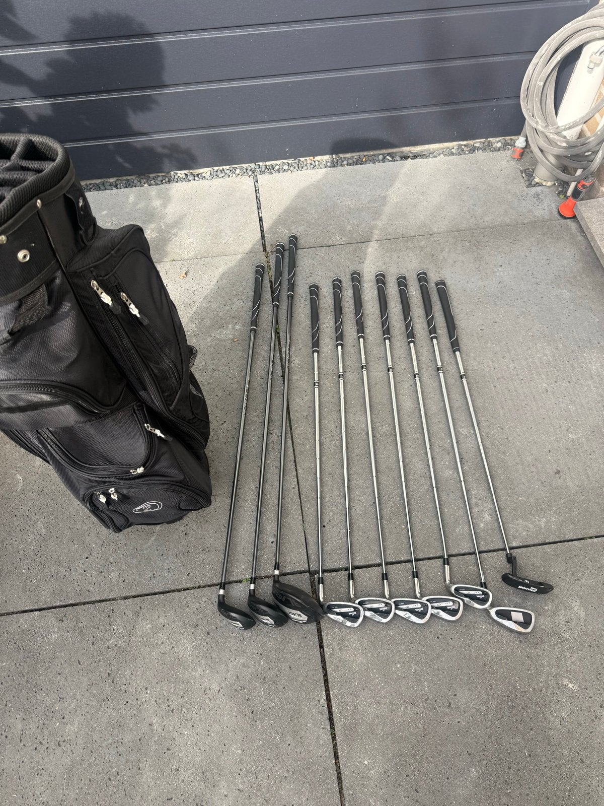 Spalding Black golfset (1 inch verlengt)met tas
