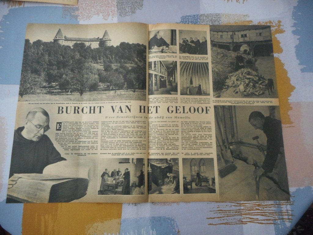 Mamelis. Vaals. Abdij Benedictijnen. 1952., Ophalen of Verzenden, 1940 tot 1960, Nederland, Knipsel(s)