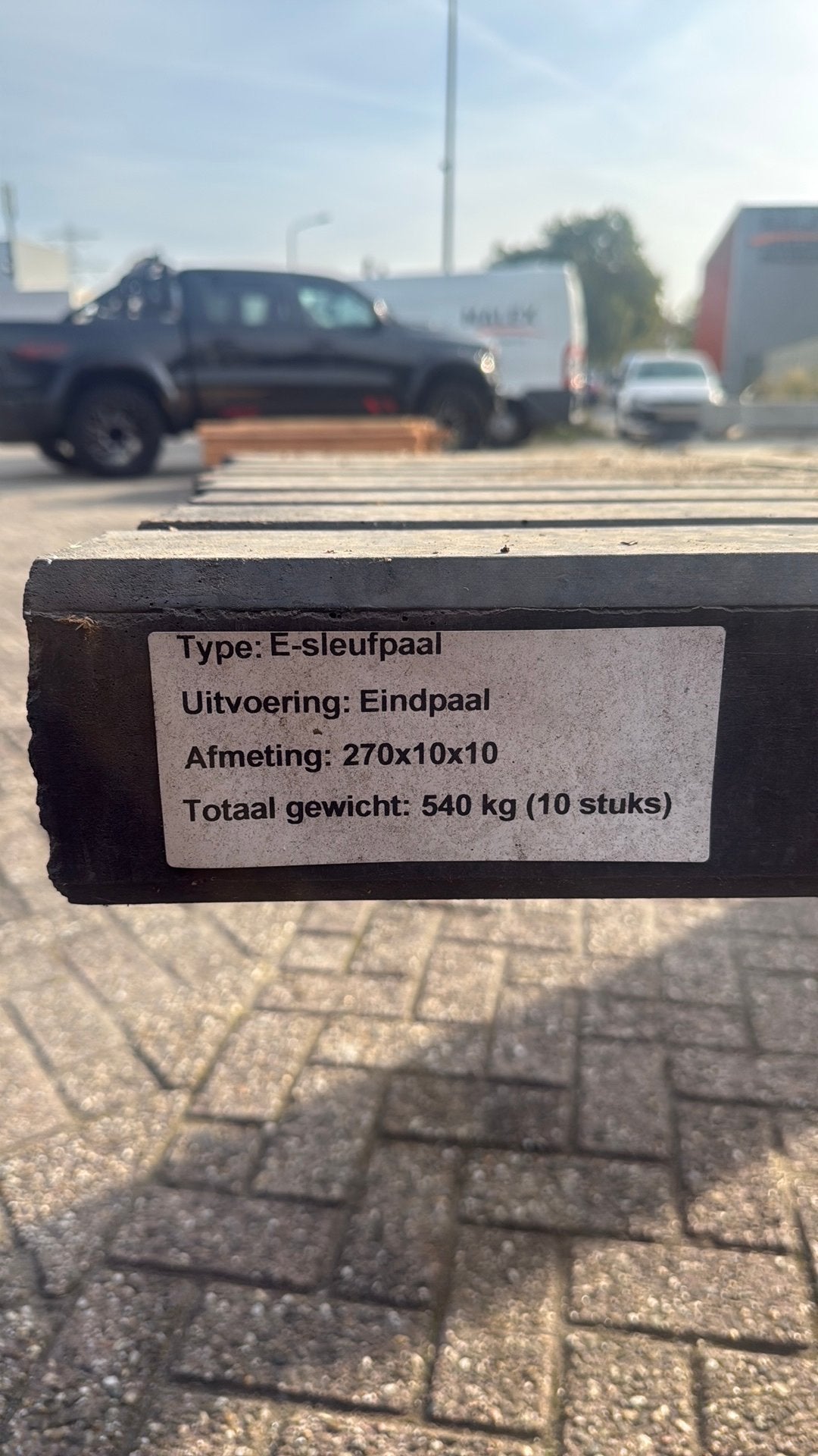 Beton sleuf palen eind model (B-keur), Tuin en Terras, Ophalen, Overige materialen, Minder dan 3 meter, Zo goed als nieuw