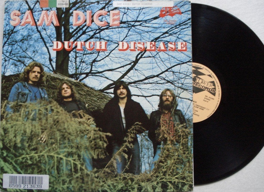 Sam Dice - Dutch disease, Beschermende buitenhoes, Ophalen of Verzenden, Gebruikt, 12 inch