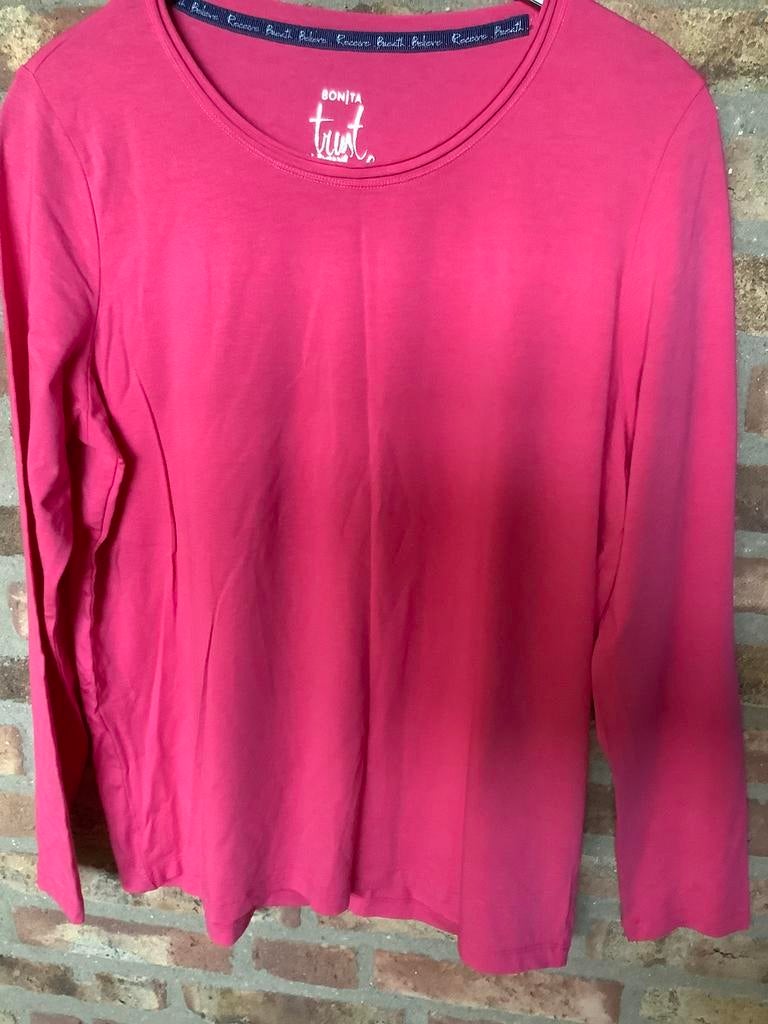 Nieuw! Bonita super mooie fuchsia roze longsleeve mt 44, Maat 42/44 (L), Nieuw, Ophalen of Verzenden, Lange mouw