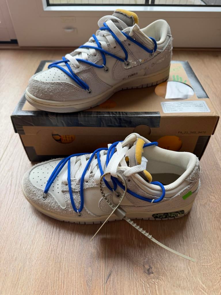 Nike Dunk Low Off-White Lot 32, Ophalen, Wit, Nieuw, Sneakers of Gympen