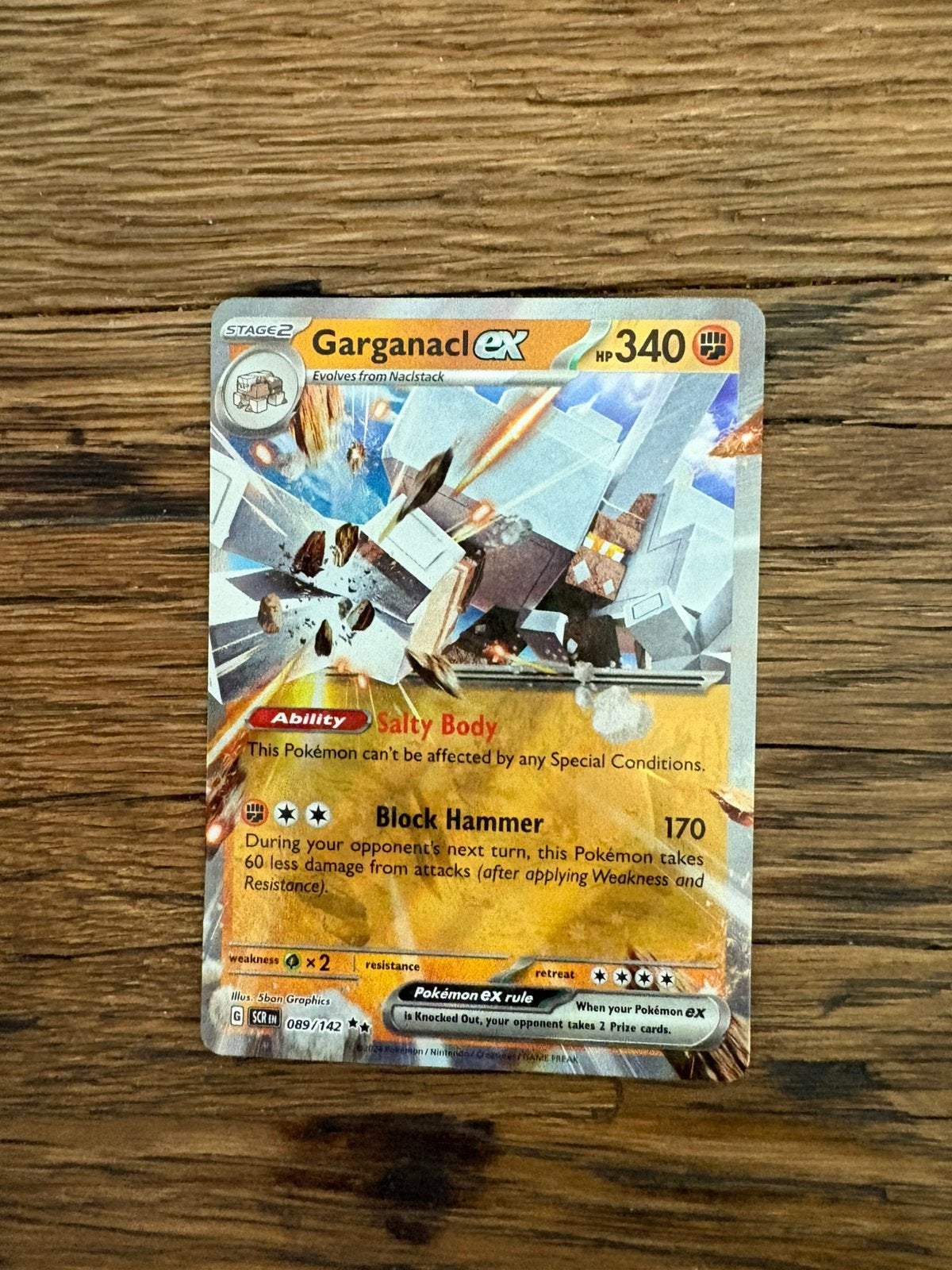 Pokémon Garganacl ex 089/142 Stellar Crown, Ophalen of Verzenden, Zo goed als nieuw