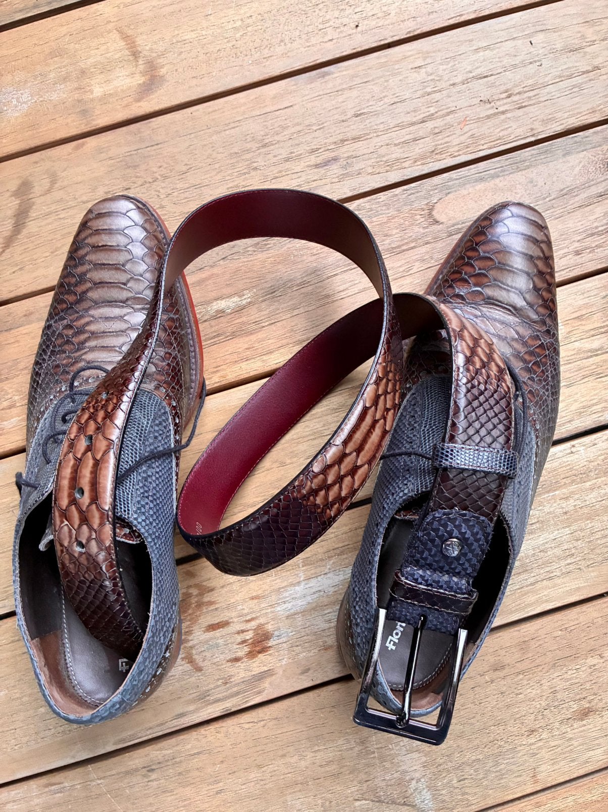Floris van Bommel herenschoenen – maat 8 (42) – met riem, Ophalen of Verzenden, Zo goed als nieuw, Blauw