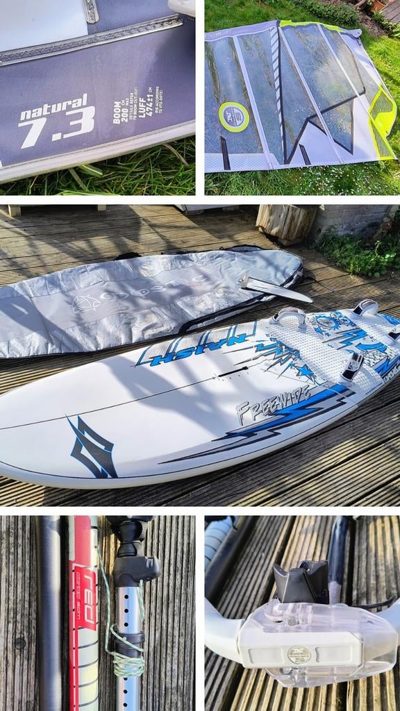 Naish Freewide 140 ltr set kompleet met North Sails tuigage, Watersport en Boten, Windsurfen, Ophalen, Gebruikt, Complete set