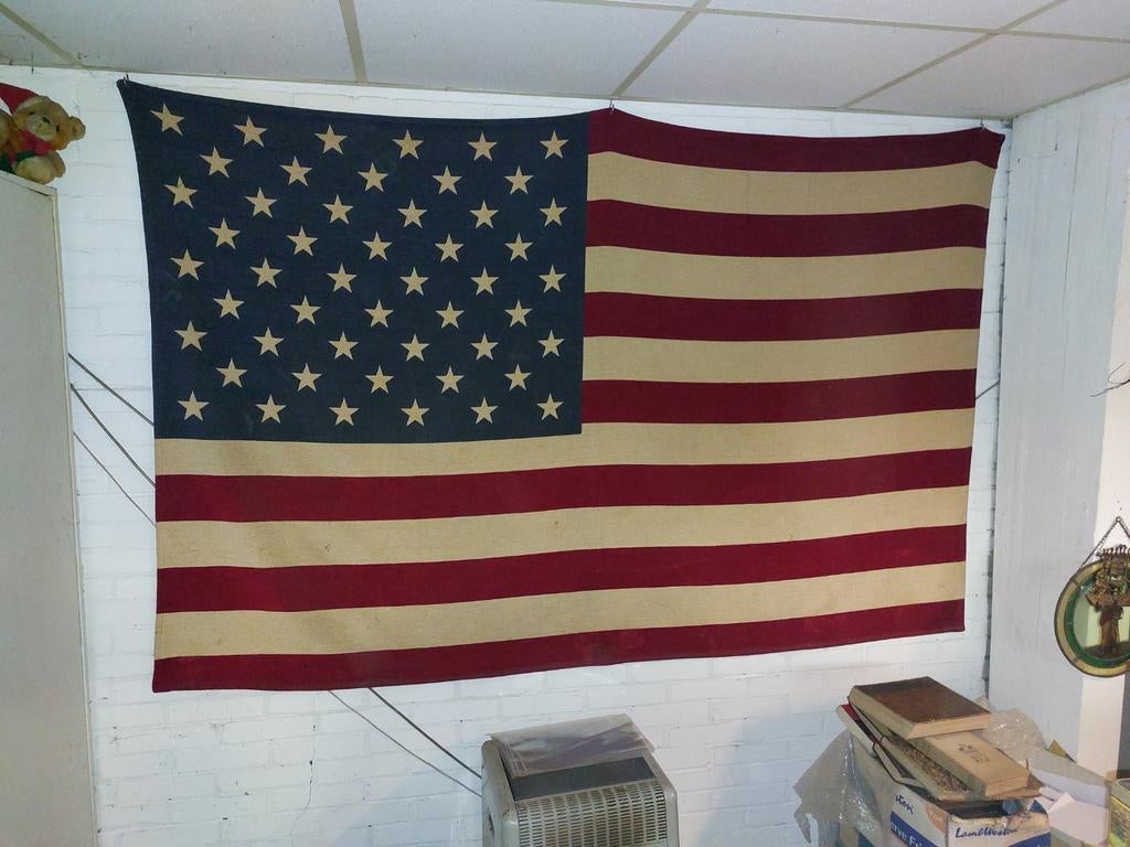 Wandtapijt tapijt Amerikaanse vlag, Ophalen of Verzenden, Gebruikt, Rechthoekig, 200 cm of meer