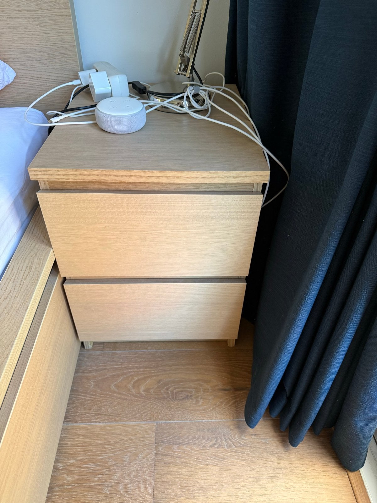 IKEA MALM nigtstand, Ophalen, Minder dan 45 cm, 55 tot 70 cm, Zo goed als nieuw