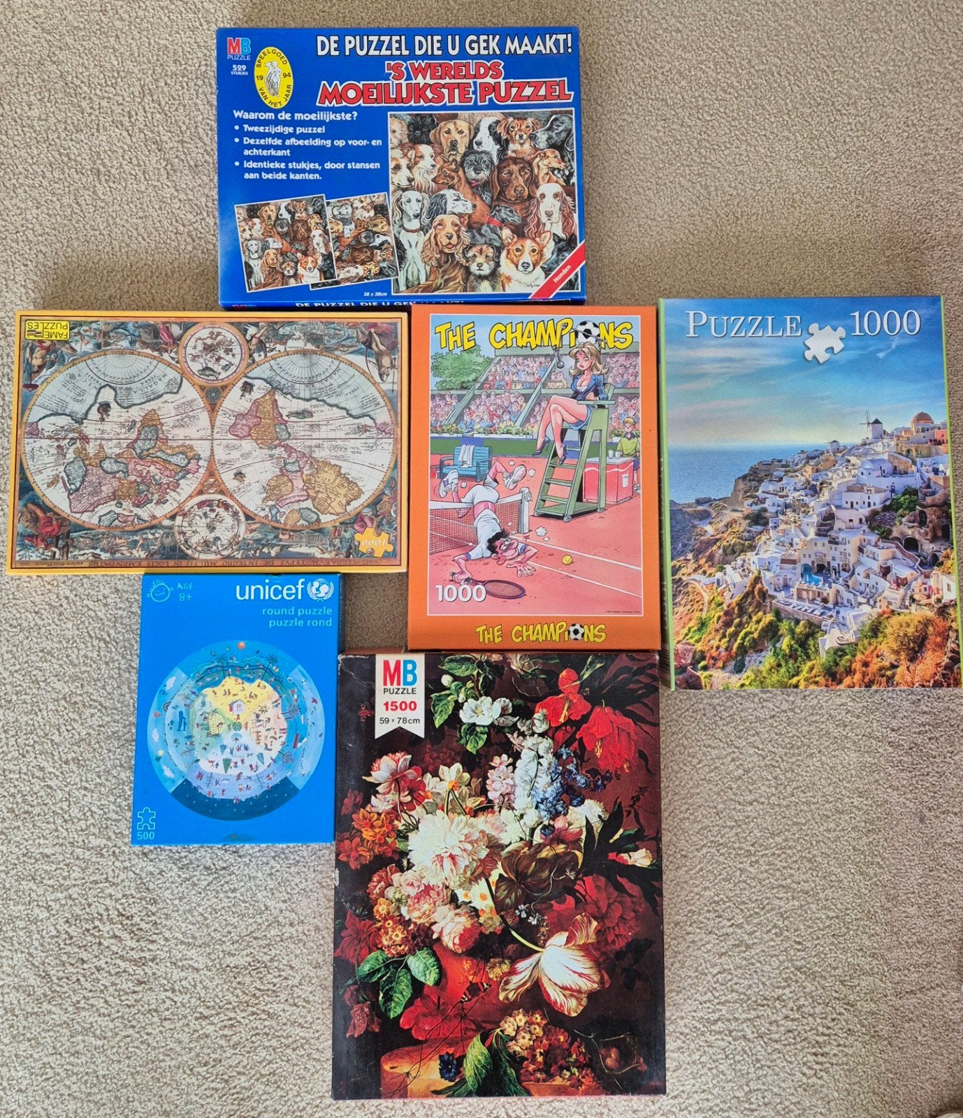 Diverse legpuzzels - Verschillende aantallen stukjes, Ophalen of Verzenden, 500 t/m 1500 stukjes, Gebruikt, Legpuzzel