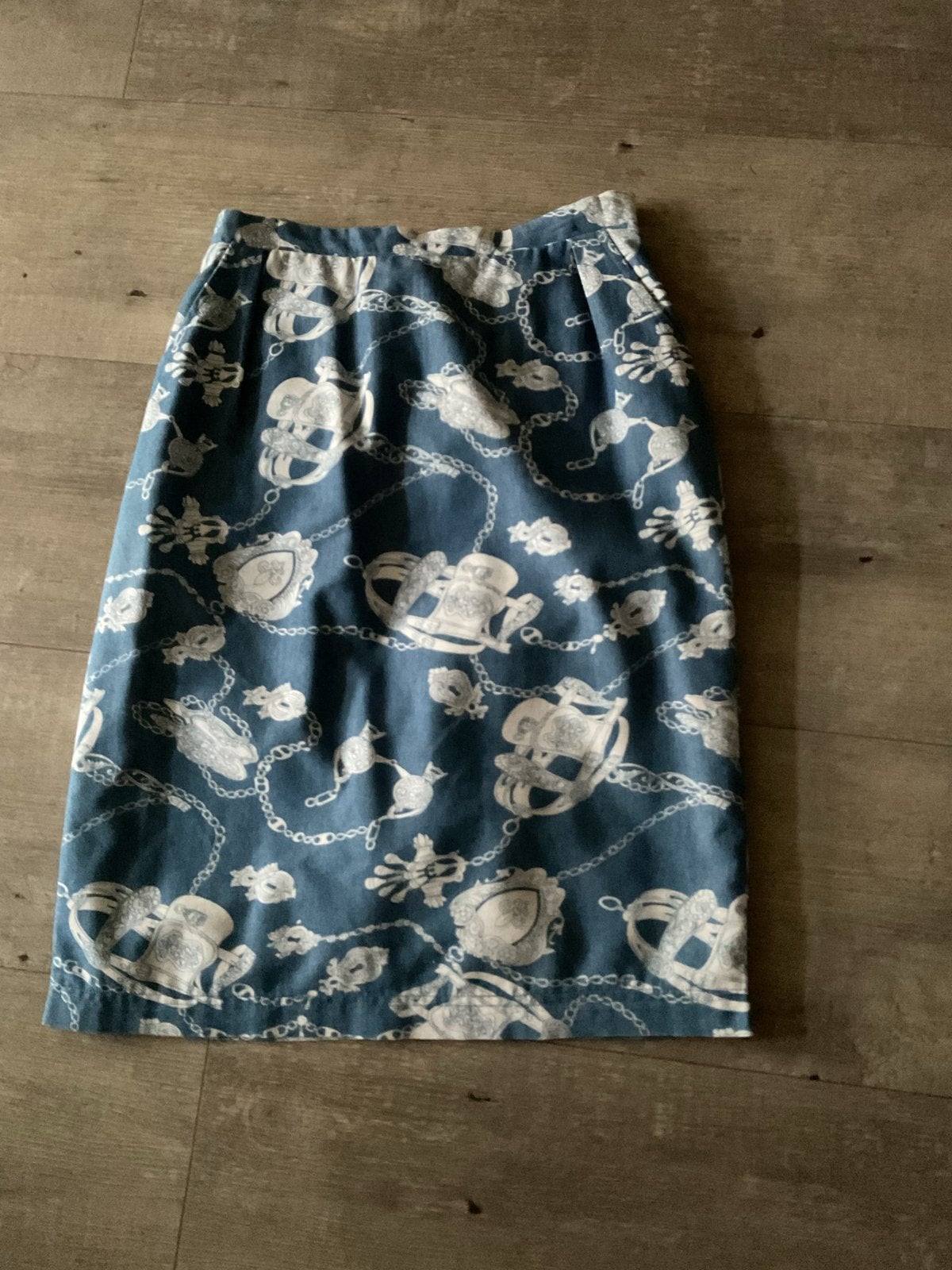 Susskind rok met kettingprint - Maat S, Blauw, Ophalen of Verzenden, Zo goed als nieuw, Maat 36 (S)