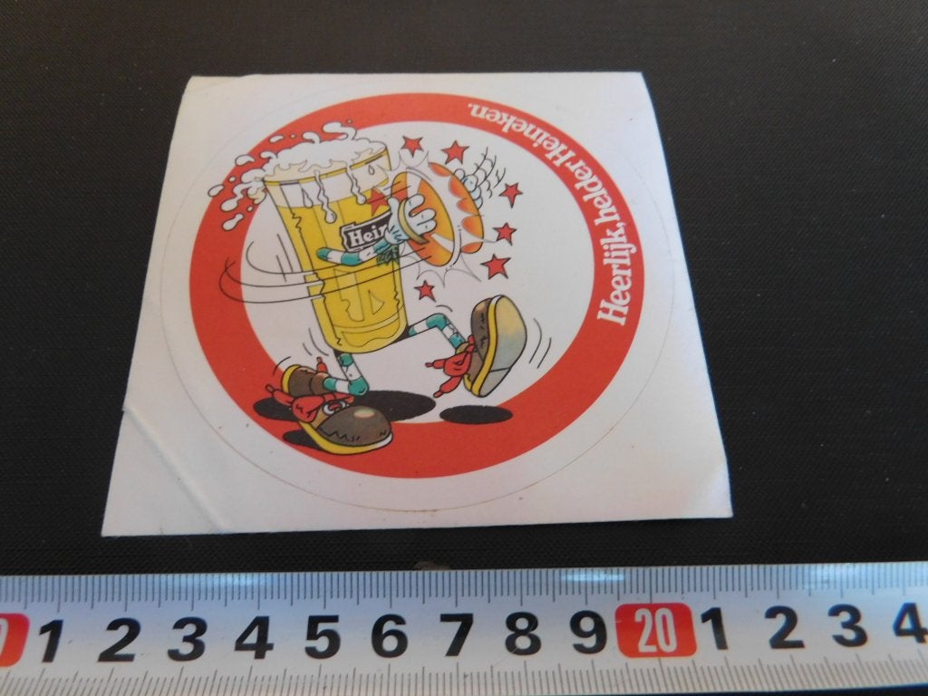 sticker strip Heerlijk Helder Heineken bier pils  *, Ophalen, Zo goed als nieuw