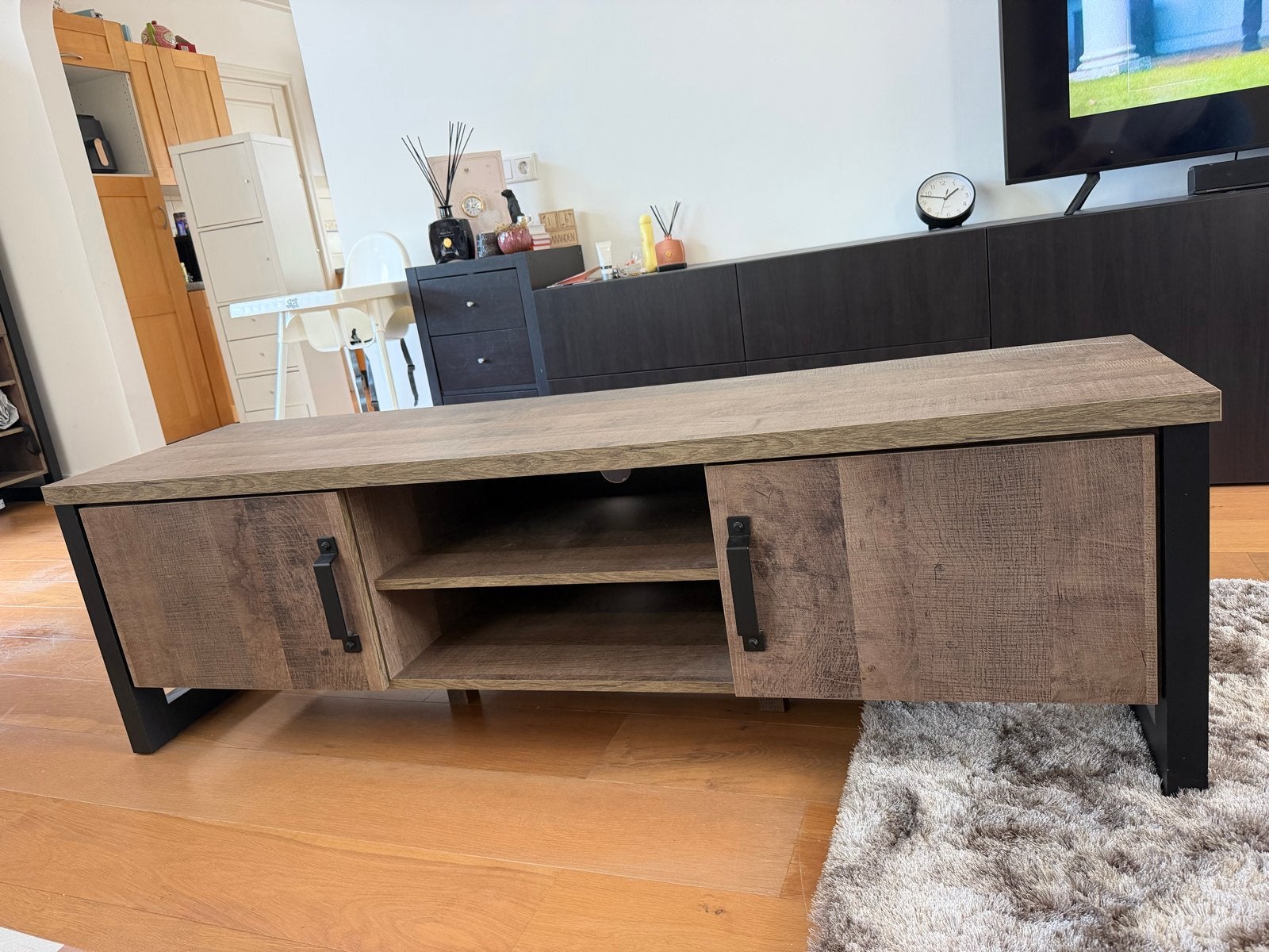 TV-meubel met opbergruimte, Ophalen, Gebruikt, 100 tot 150 cm, Minder dan 100 cm
