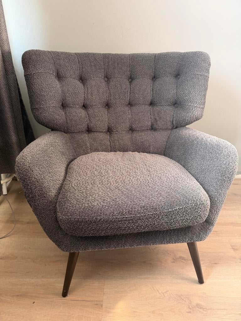 Loveseat, Huis en Inrichting, Stoelen, Zo goed als nieuw, Eén, Stof, Grijs, Ophalen