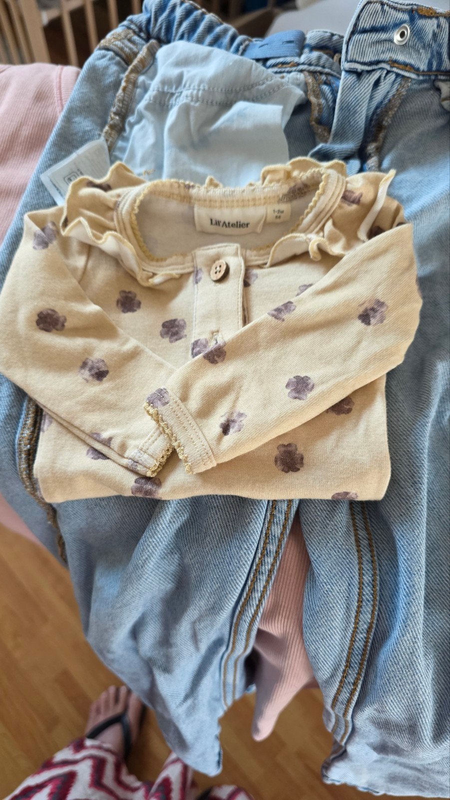 Lil'Atelier Romper met Bloemenprint - Maat 56, Overige typen, Jongetje of Meisje, Ophalen of Verzenden, Zo goed als nieuw