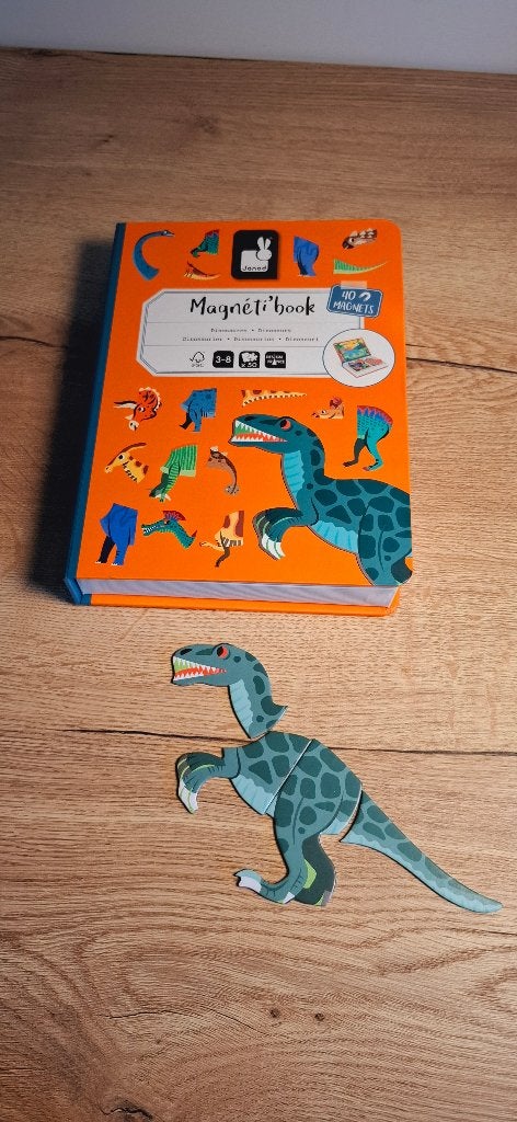 Janod Magnéti'book Dinosaurus compleet 40 magneten, Janod, 10 tot 50 stukjes, Onbekend, Ophalen of Verzenden
