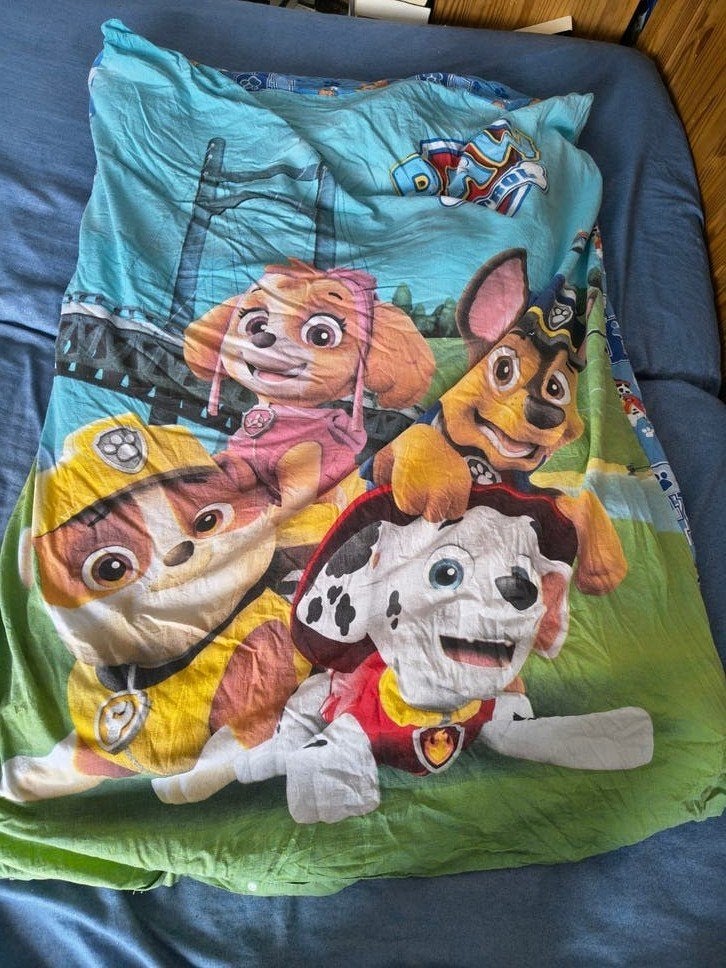 2 dezelfde dekens inclusief Paw Patrol hoes voor kinderbedje, Ophalen, Gebruikt, Jongetje of Meisje, Wit