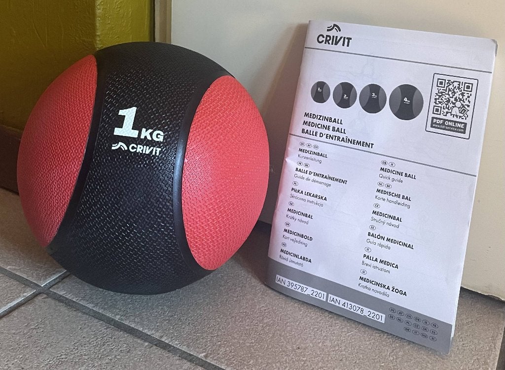 Medicine ball (1 kg), Ophalen of Verzenden, Zo goed als nieuw, Fitnessbal