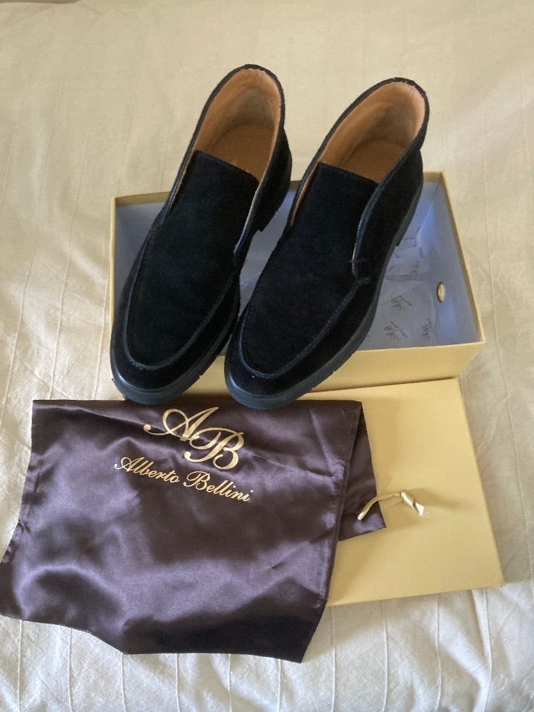 Alberto Bellini Loafers - Zwart Suède mt 42, Loafers, Zwart, Nieuw, Ophalen of Verzenden