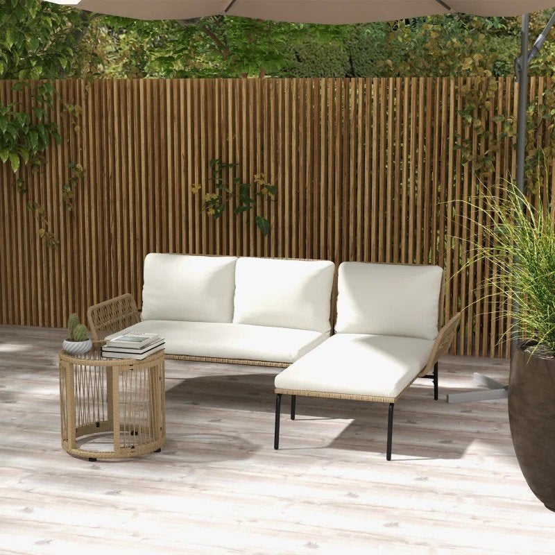 Tuinset tuinbank tuinstoel loungeset nieuw wicker, 4 zitplaatsen, Bank, Nieuw, Ophalen of Verzenden