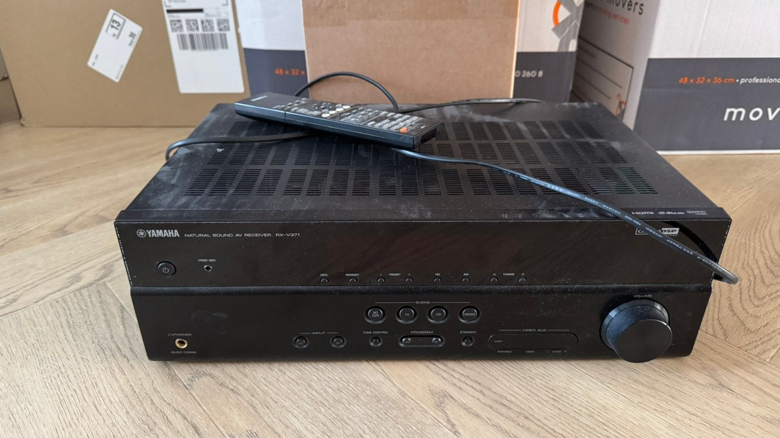 Yamaha RX-V371 Receiver, Audio, Tv en Foto, Versterkers en Receivers, Ophalen, Gebruikt, Yamaha, 120 watt of meer