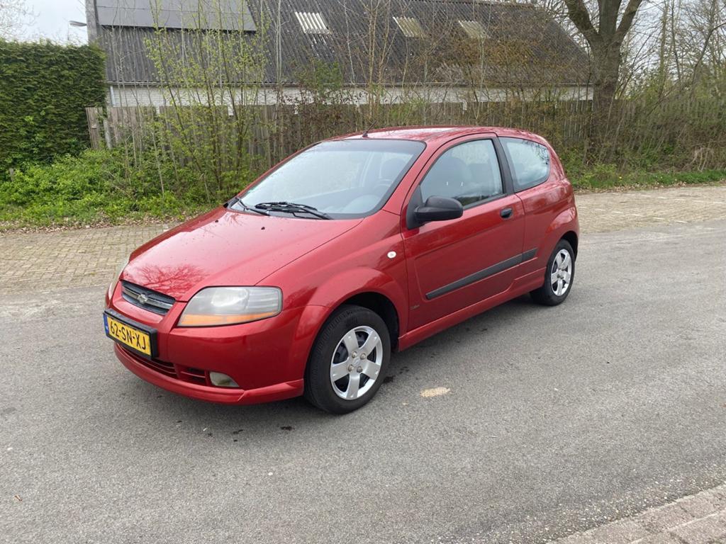 CHEVROLET KALOS 1.2 PURE BJ 2006 km 113245 nap, Auto's, Bestelauto's, Particulier, Benzine, Handgeschakeld, Rood, Zwart, Stof