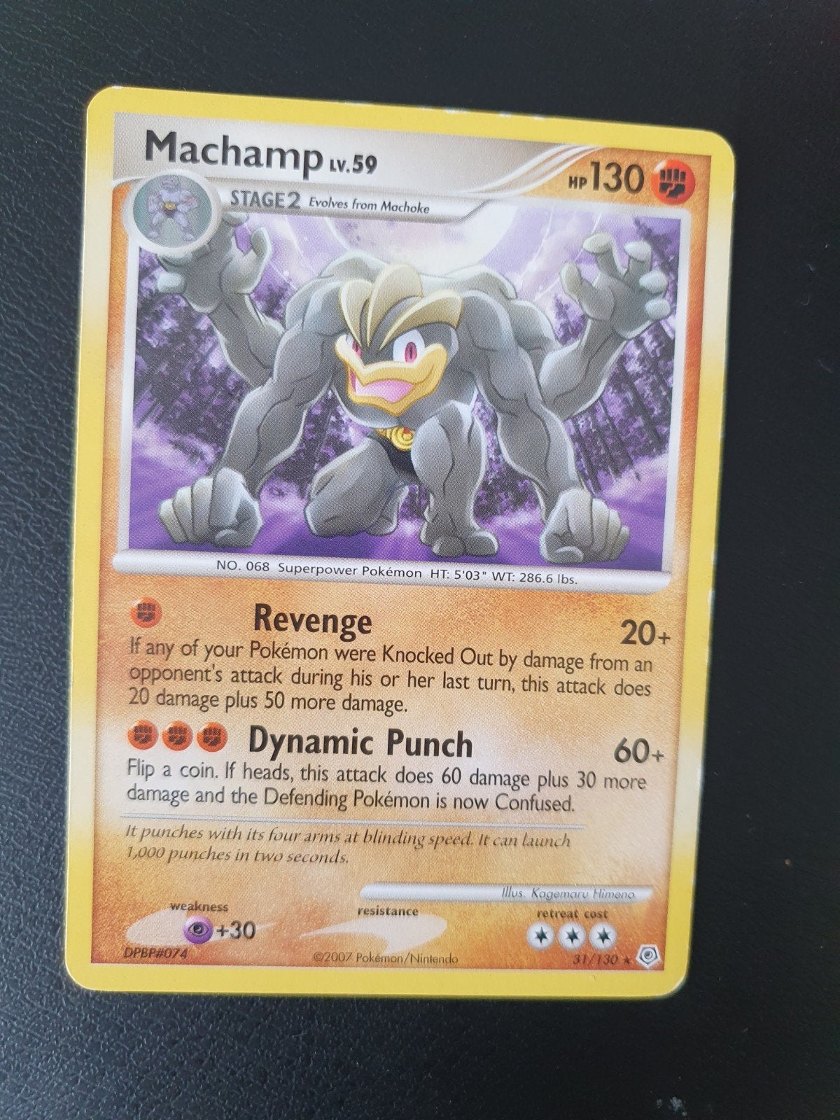 machamp 31/130 pokemon kaart, Ophalen of Verzenden, Zo goed als nieuw, Losse kaart