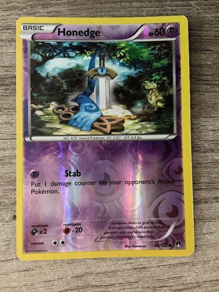 Pokémon Honedge 60/122 XY Breakpoint Kaart, Ophalen of Verzenden, Gebruikt, Losse kaart, Foil